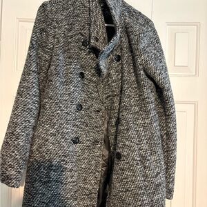 Iz Byer Black and Gray Women's Coat